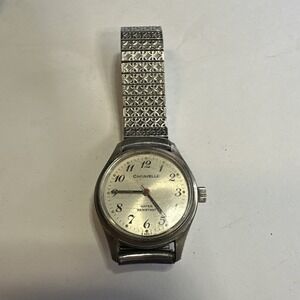 Vintage Caravelle by  Bulova Men's Watch Manual wind Silver tone 31mm Runs
